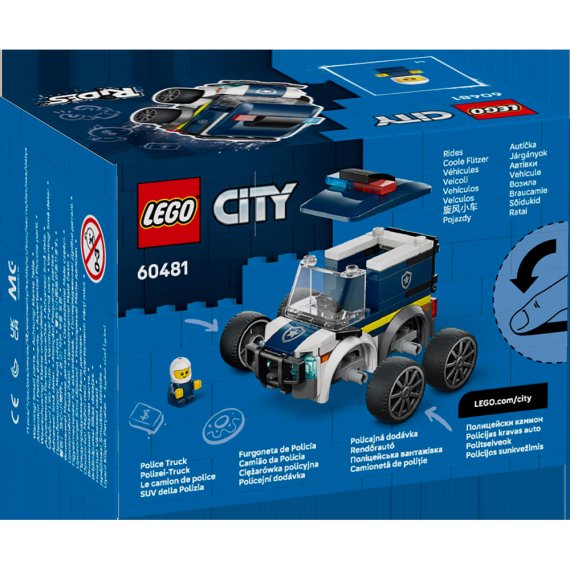 Конструктор LEGO City Автівки Поліцейська вантажівка, 71 Деталь