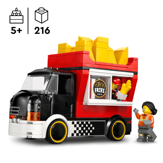 Конструктор LEGO City Вантажівка з картоплею фрі, 216 Деталей