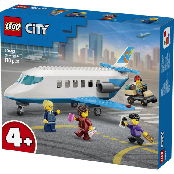 Конструктор LEGO City Пасажирський літак Конструктор іграшкового літака, 118 деталей