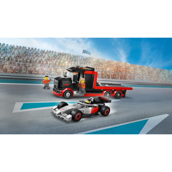 Конструктор LEGO® City Вантажівка для демонстрації F1® із перегоновим автомобілем Audi F1® 508 детал