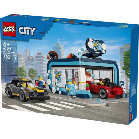 Конструктор LEGO City Тунельна автомийка Набір для складання, 583 деталі