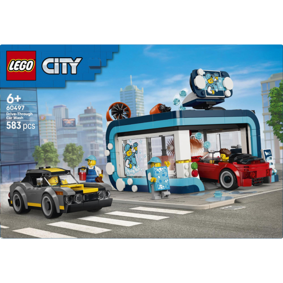 Конструктор LEGO City Тунельна автомийка Набір для складання, 583 деталі