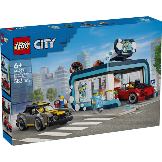 Конструктор LEGO City Тунельна автомийка Набір для складання, 583 деталі