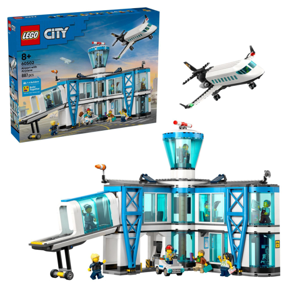 Конструктор LEGO City Аеропорт із літаком, 887 Деталей