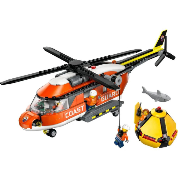 Конструктор LEGO City Гелікоптер берегової охорони, 551 Деталь