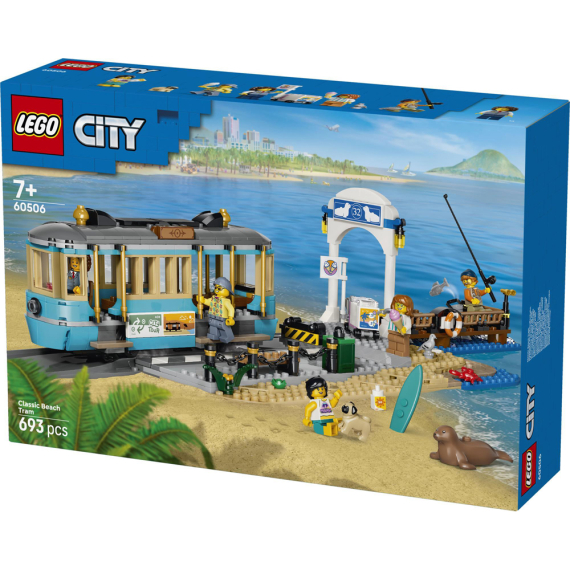 Конструктор LEGO City Класичний трамвай до пляжу Іграшки-потяги, 693 деталі