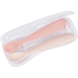 Набір ложок Beaba силіконових 4+, 2 шт (рожевий/кремовий)