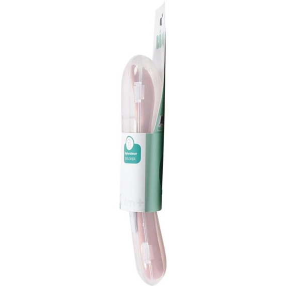 Набір ложок Beaba силіконових 4+, 2 шт (рожевий/кремовий)