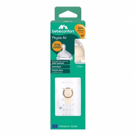 Пляшечка для годування BEBE CONFORT Physio Air, 270 мл, 3+ міс (sand)