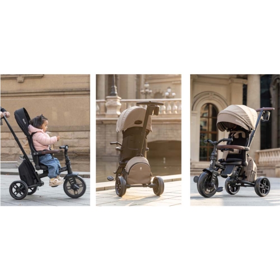 Триколісний складаний велосипед Qplay Comfo Max (Beige)
