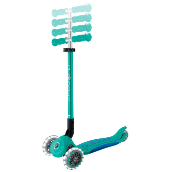 Самокат GLOBBER серії ELITE LIGHTS колеса з підсвіткою, 50 кг, 3+ (смарагдово-зелений)