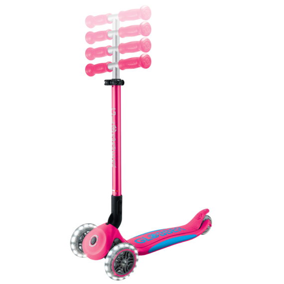 Самокат GLOBBER серії ELITE LIGHTS колеса з підсвіткою, 50 кг, 3+ (фуксія)