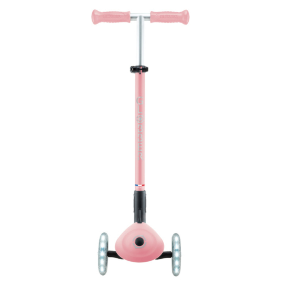 Самокат GLOBBER серії ELITE LIGHTS колеса з підсвіткою, 50 кг, 3+ (пастельно-рожевий)