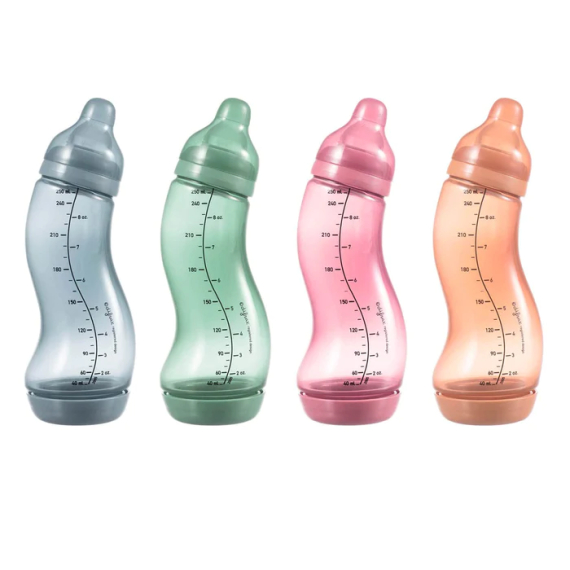 Антиколиковая бутылочка для кормления Difrax S-bottle Natural Trend с силиконовой соской, 250 мл (цвет в асортименте)