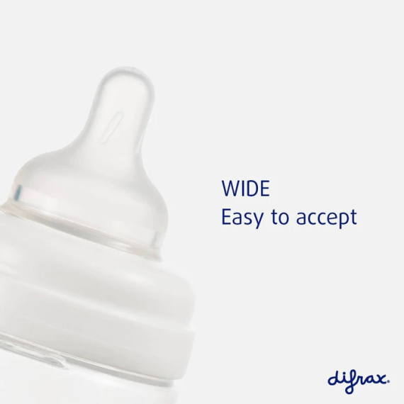 Антиколікова пляшечка Difrax S-bottle Wide із силіконовою соскою, 310 мл (Blossom)