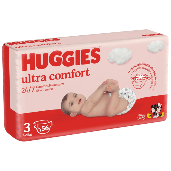 Підгузки Huggies Ultra Comfort 3, 5-9 кг, Jumbo, 56 шт