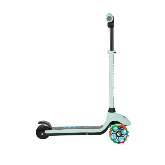 Електросамокат GLOBBER E-MOTION 4, колеса з підсвіткою, 50 кг, 6+, 3 колеса (пастельно-м'ятний)