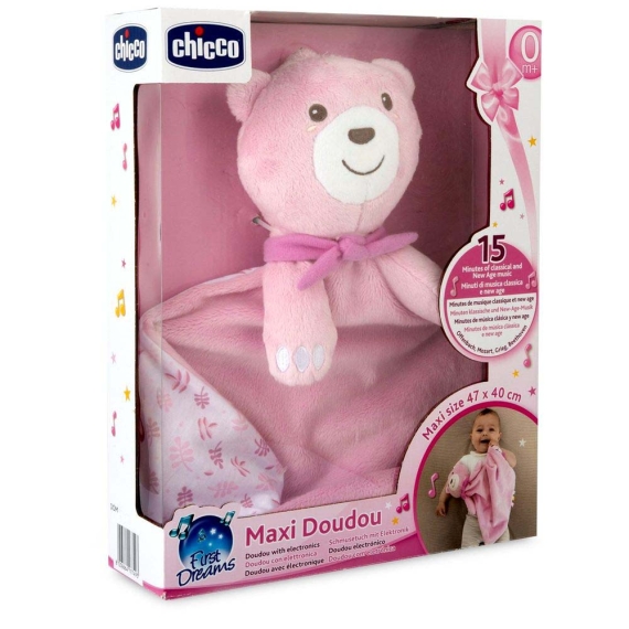 Іграшка-комфортер музична Chicco Maxi Doudou (рожевий)