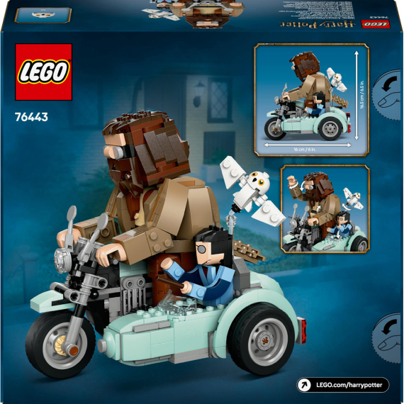 Конструктор LEGO Harry Potter Поїздка Геґріда й Гаррі на мотоциклі, 617 деталей