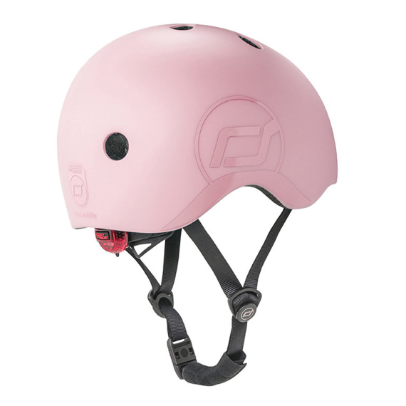 Шлем защитный детский Scoot and Ride с фонариком, S-M (Rose)