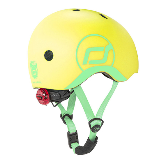 Шлем защитный детский Scoot and Ride с фонариком, XXS-S (Lemon)