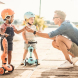 Шлем защитный детский Scoot and Ride с фонариком, XXS-S (Peach)
