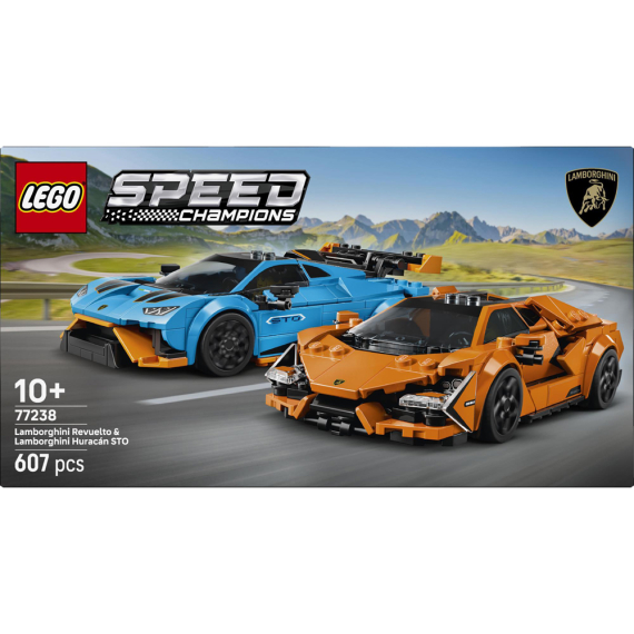 Конструктор LEGO Speed Champions Lamborghini Revuelto і Huracan STO, 607 деталей