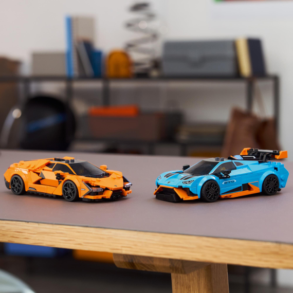 Конструктор LEGO Speed Champions Lamborghini Revuelto і Huracan STO, 607 деталей