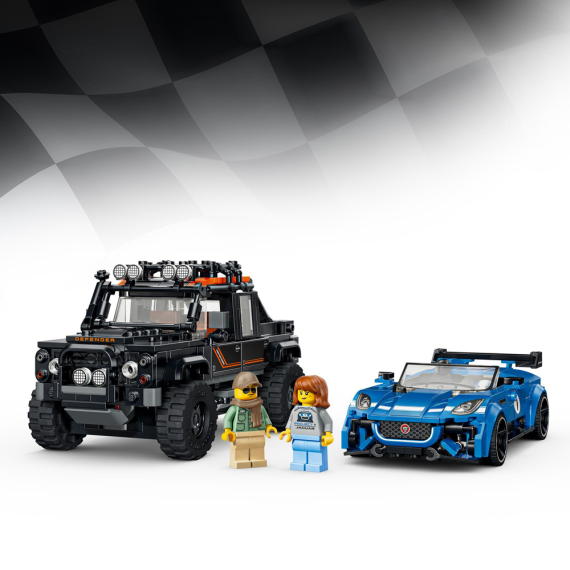 Конструктор LEGO Speed Champions Jaguar Project 7 та Land Rover Defender