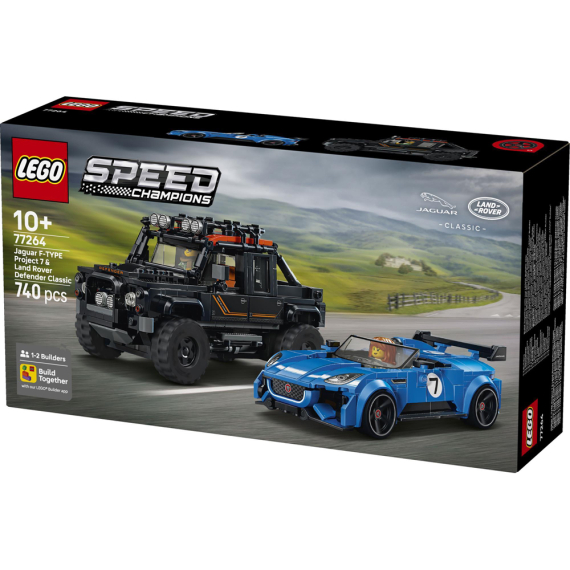 Конструктор LEGO Speed Champions Jaguar Project 7 та Land Rover Defender