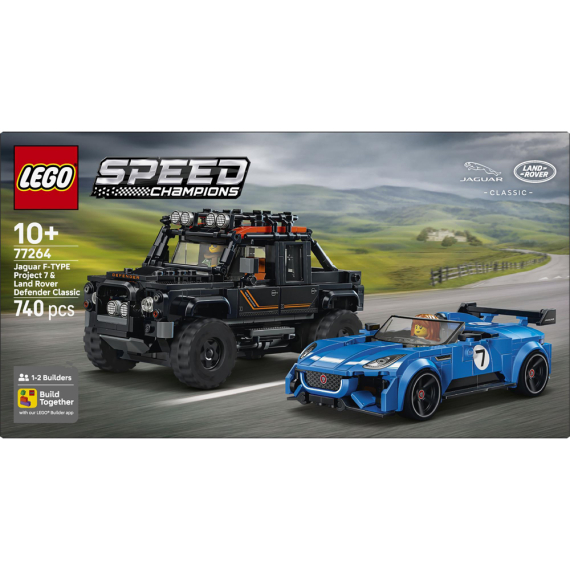 Конструктор LEGO Speed Champions Jaguar Project 7 та Land Rover Defender