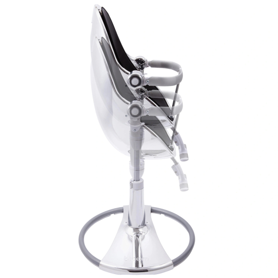 Стільчик для годування Bloom Fresco з вкладишем з екошкіри (White / Lunar Silver)
