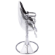 Стільчик для годування Bloom Fresco з вкладишем з екошкіри (White / Lunar Silver)