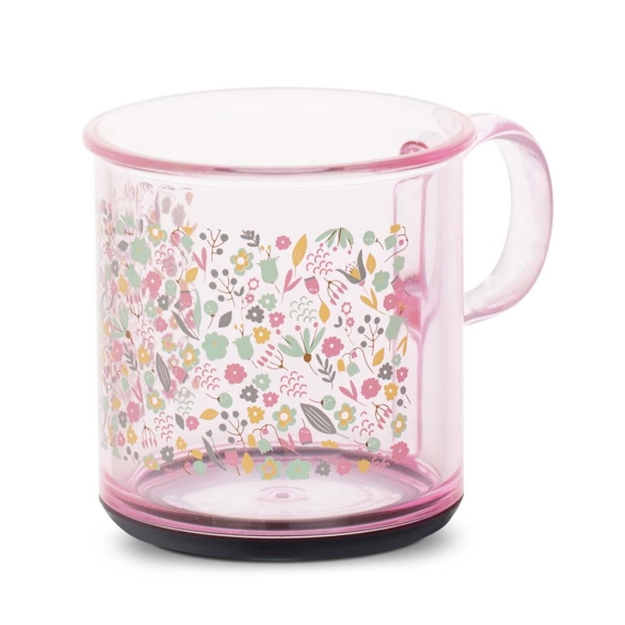 Чашка з нековзким дном Baboo, 170 мл, 12+ міс (Flora / рожева)