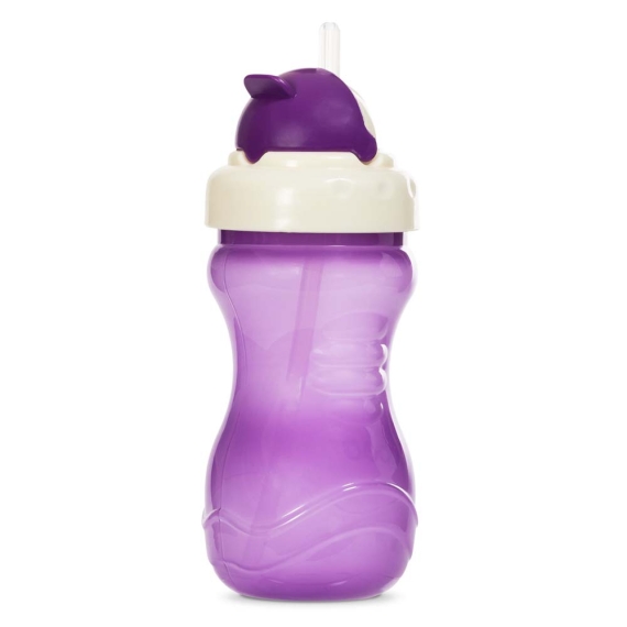 Чашка непроливайка Baboo с силиконовой соломинкой, 360 мл, 9+ (фиолетовая)