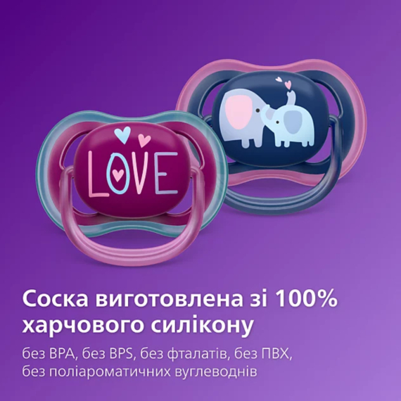 Пустушка Philips Avent Ultra Air, 2 шт. (дизайн)