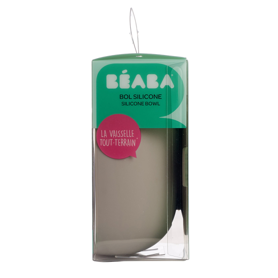 Миска Beaba силіконова на присосці 350 мл (сірий)