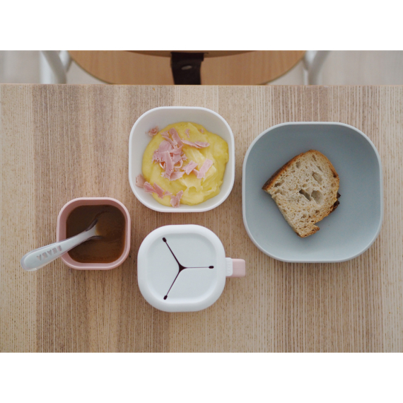 Набір тарілок Beaba силіконових, 3 шт, 150 мл, 340 мл, 580 мл (рожевий)