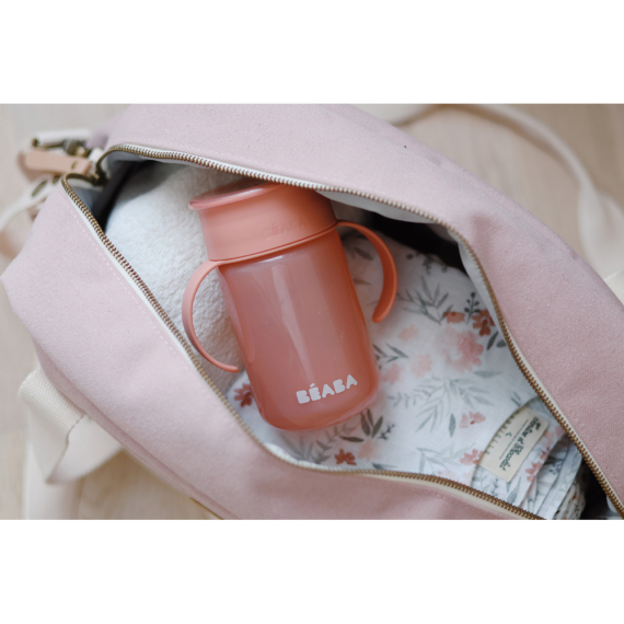 Поїльник-непроливайка Beaba 360°, 340 мл (рожевий)