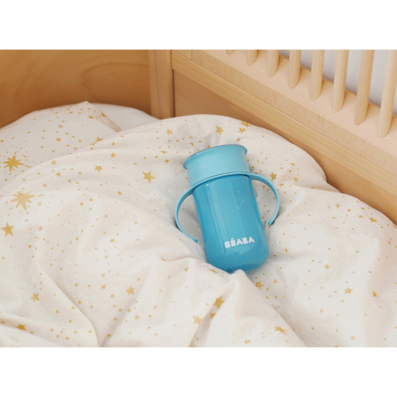 Поїльник-непроливайка Beaba 360°, 340 мл (блакитний)