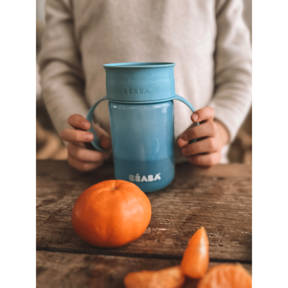 Поїльник-непроливайка Beaba 360°, 340 мл (блакитний)