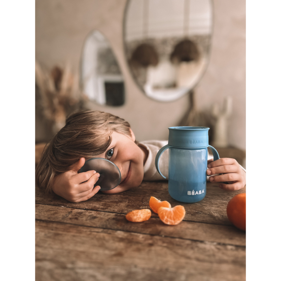 Поїльник-непроливайка Beaba 360°, 340 мл (блакитний)