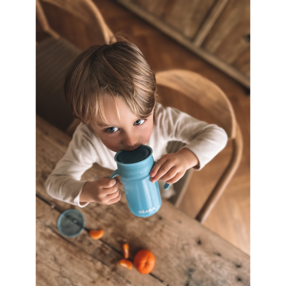 Поїльник-непроливайка Beaba 360°, 340 мл (блакитний)