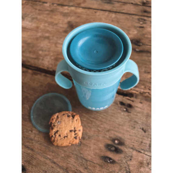 Поїльник-непроливайка Beaba 360°, 340 мл (блакитний)