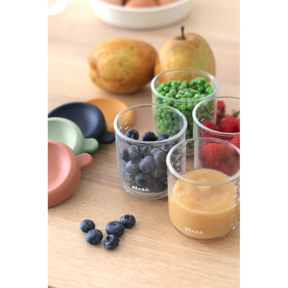 Набір склянних контейнерів Beaba для зберігання, 4х250 мл