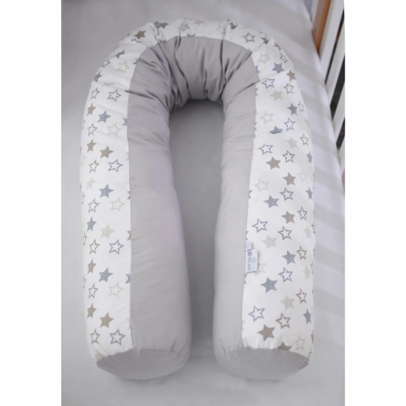 Подушка для годування Baby Veres Comfort Long 170х52 см (stars white-gray)