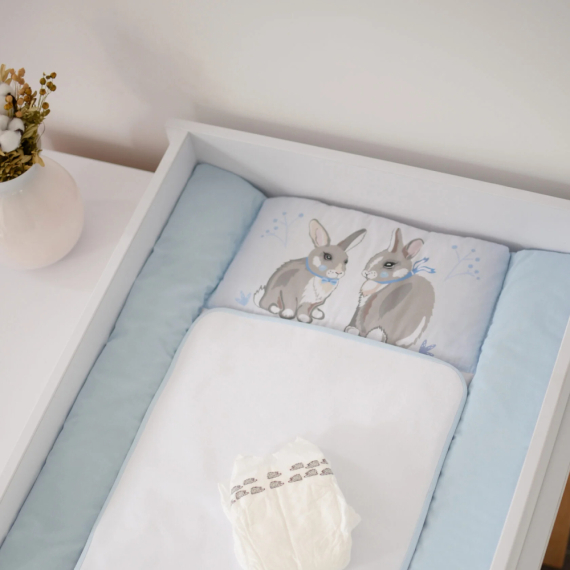 Cповивальний матрац Baby Veres Summer Bunny, 50х70 см (blue NEW)