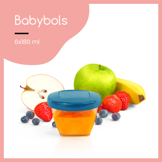 Набір контейнерів для їжі Babybols 180ml, 6 од.