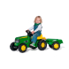 Трактор Rolly Toys rollyKid John Deere + Прицеп на 2х колесах (зелено-желтый)