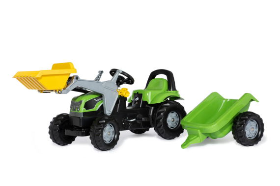Трактор с прицепом и ковшом Rolly Toys rollyKid Deutz-Fahr 5115 G TB (зеленый)